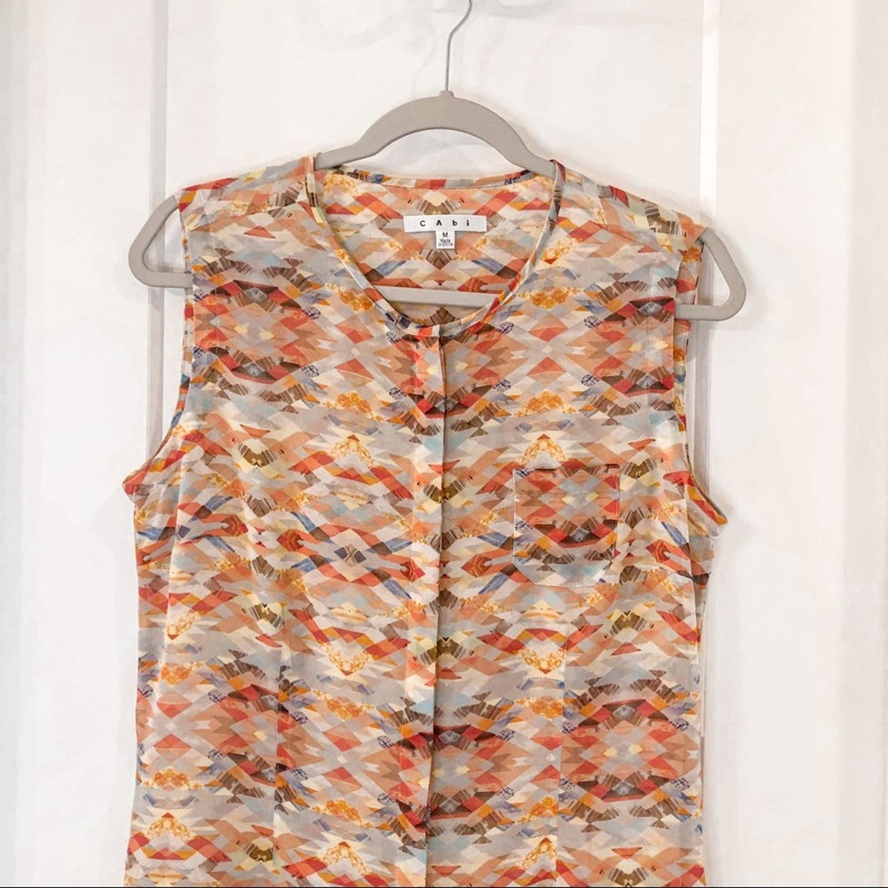 Cabi Tunic Blouse Button Down Size Medium - image 6